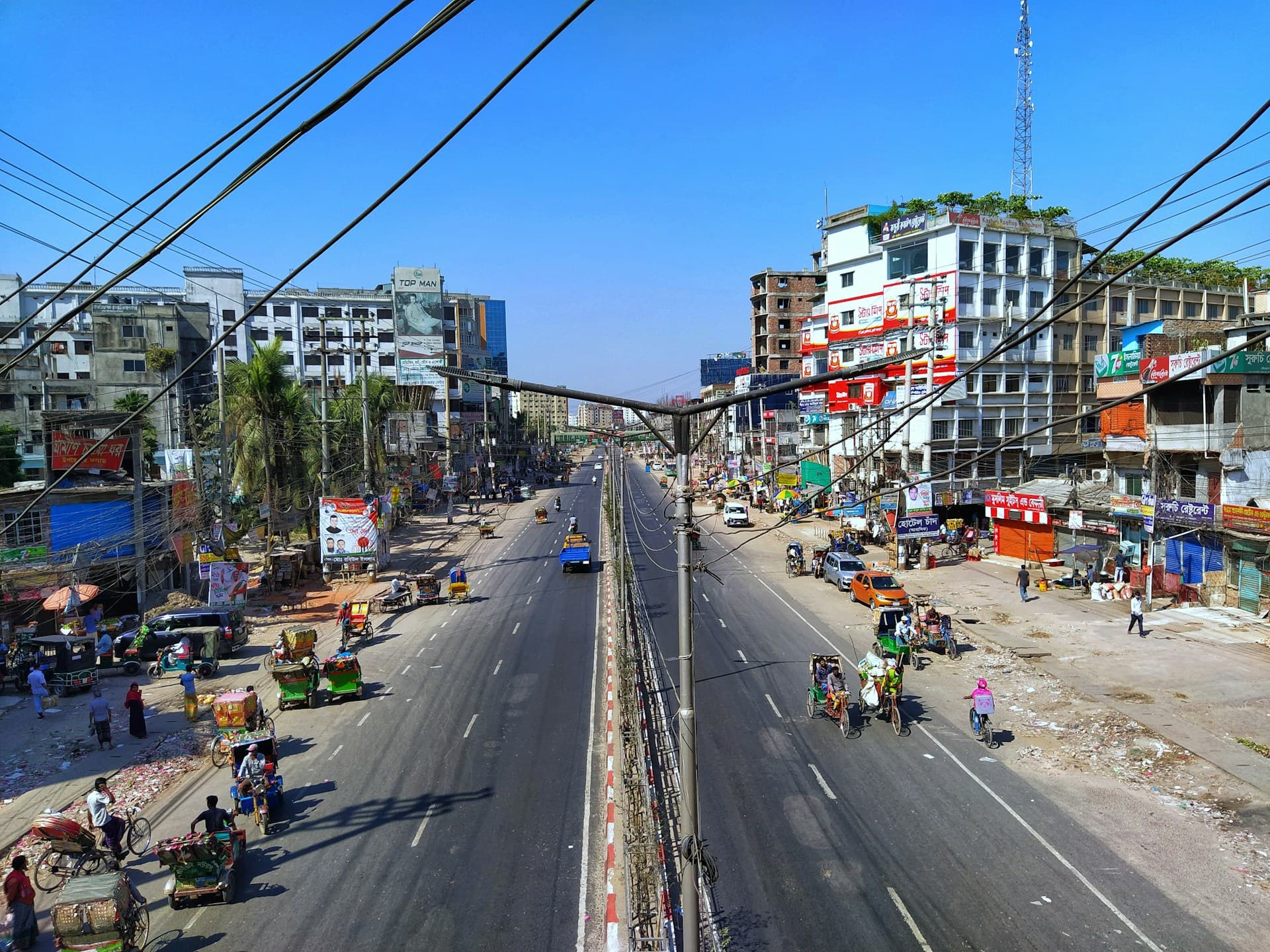 A vibrant scene from Bangladesh representing Verv's local rental platform
